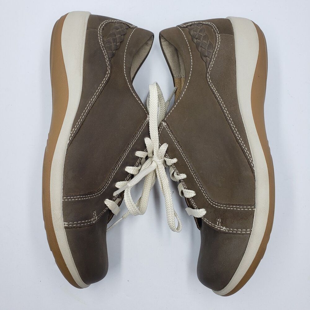 Aetrex Dana Brown Leather Lace Up Comfort Support Sneakers Womens 8.5 - Picture 10 of 11